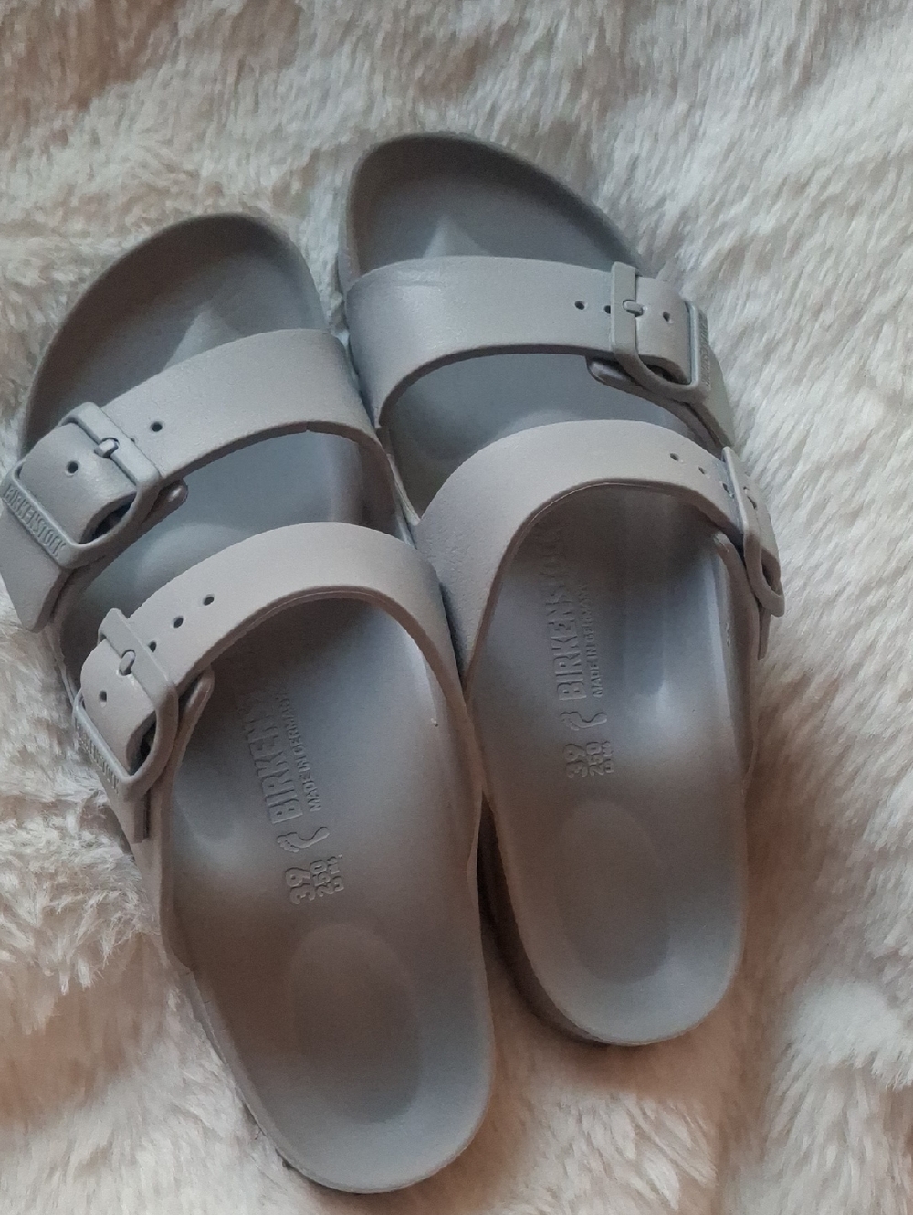 Birkenstock Arizona EVA Sandals in Light Gray